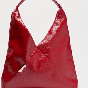 Elegant Red Leather Women's Bag